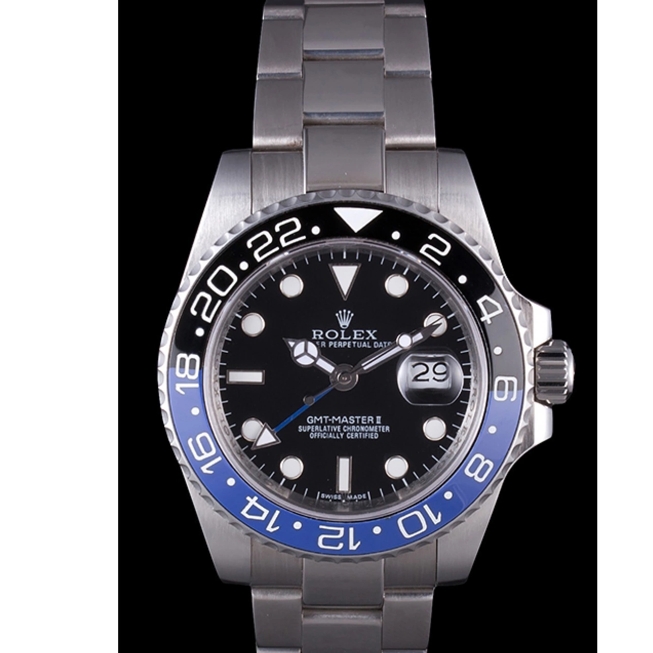 MiroTime 0801 Rolex GMT MASTER II BLACK BLUE BEZEL 2013 rl431 621393